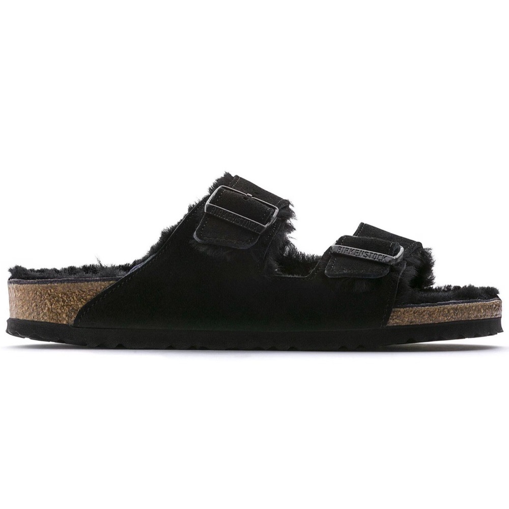 BRAND NEW IN BOX!
Birkenstock Arizona Shearling Sandals 
Black Suede Size 39|US9 - Picture 4 of 7